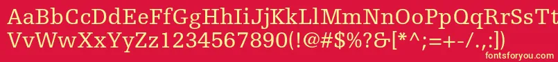 EgyptiennefltstdRoman Font – Yellow Fonts on Red Background