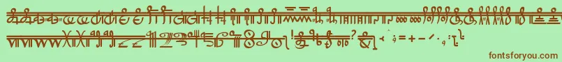 Шрифт CrystalBearers – коричневые шрифты на зелёном фоне