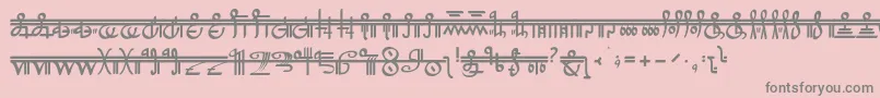 フォントCrystalBearers – ピンクの背景に灰色の文字