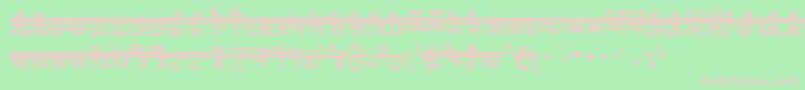 CrystalBearers-fontti – vaaleanpunaiset fontit vihreällä taustalla