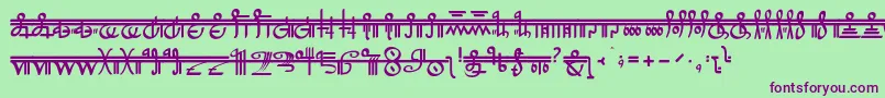 CrystalBearers Font – Purple Fonts on Green Background