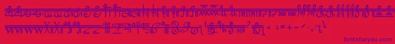 CrystalBearers Font – Purple Fonts on Red Background