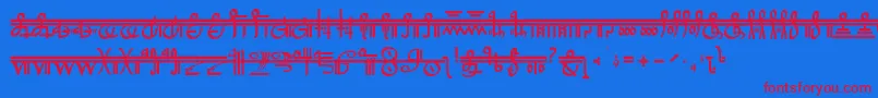 CrystalBearers Font – Red Fonts on Blue Background