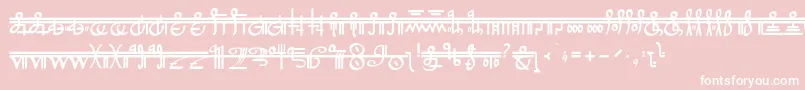 フォントCrystalBearers – ピンクの背景に白い文字