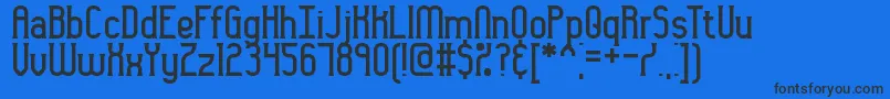 Gyneric Font – Black Fonts on Blue Background