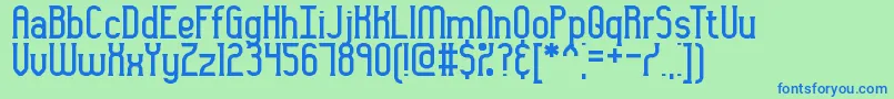 Gyneric Font – Blue Fonts on Green Background