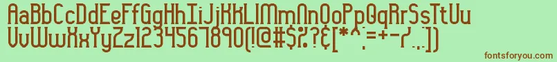 Gyneric Font – Brown Fonts on Green Background