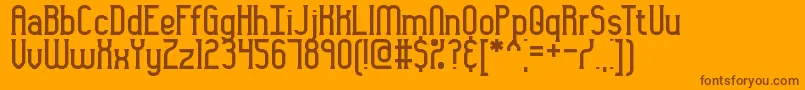Gyneric Font – Brown Fonts on Orange Background