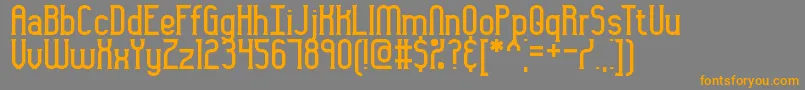 Gyneric Font – Orange Fonts on Gray Background