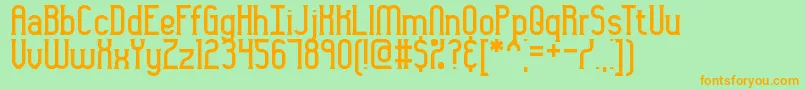 Gyneric Font – Orange Fonts on Green Background