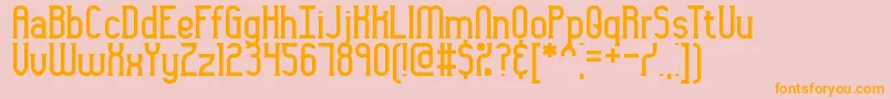 Gyneric Font – Orange Fonts on Pink Background