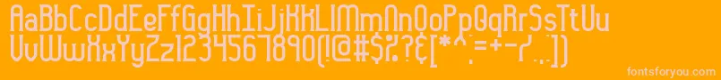 Gyneric Font – Pink Fonts on Orange Background