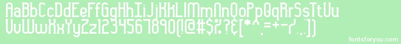 Gyneric Font – White Fonts on Green Background