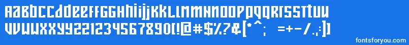 フォントDesonanz – 青い背景に白い文字