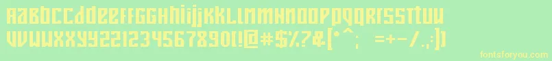 Desonanz Font – Yellow Fonts on Green Background
