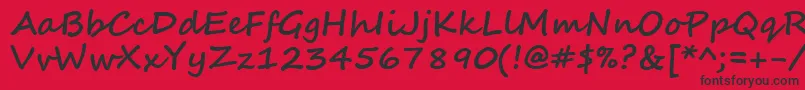 SegoeScriptBold Font – Black Fonts on Red Background