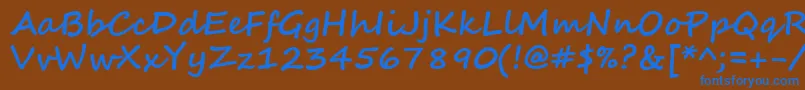 フォントSegoeScriptBold – 茶色の背景に青い文字