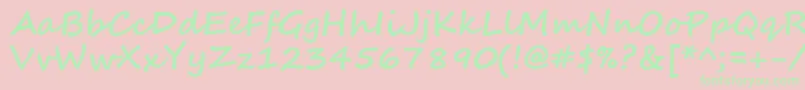 SegoeScriptBold Font – Green Fonts on Pink Background