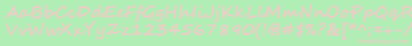 SegoeScriptBold Font – Pink Fonts on Green Background