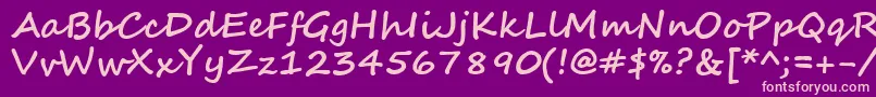 SegoeScriptBold Font – Pink Fonts on Purple Background