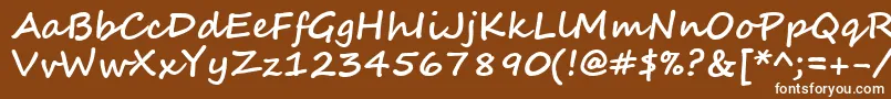 フォントSegoeScriptBold – 茶色の背景に白い文字