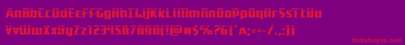 Subadailaser-Schriftart – Rote Schriften auf violettem Hintergrund