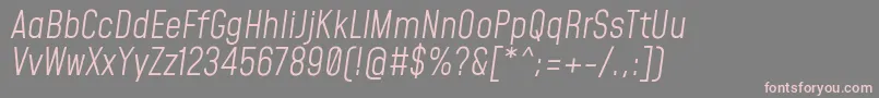 fuente MohaveLightitalic – Fuentes Rosadas Sobre Fondo Gris