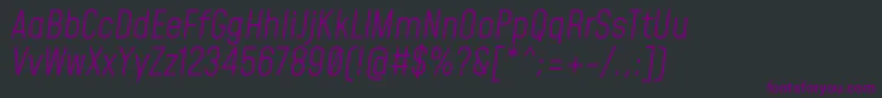 MohaveLightitalic Font – Purple Fonts on Black Background