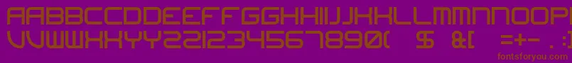 フォントUndefeated – 紫色の背景に茶色のフォント