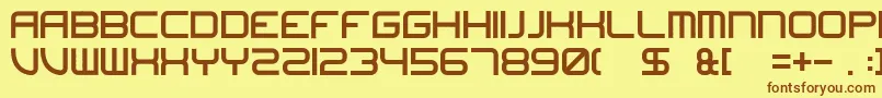 Undefeated-fontti – ruskeat fontit keltaisella taustalla