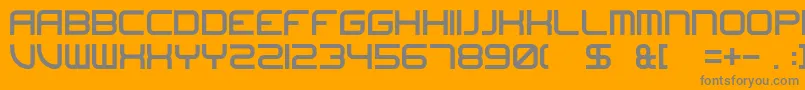 Undefeated Font – Gray Fonts on Orange Background