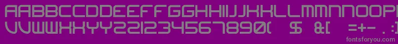 フォントUndefeated – 紫の背景に灰色の文字