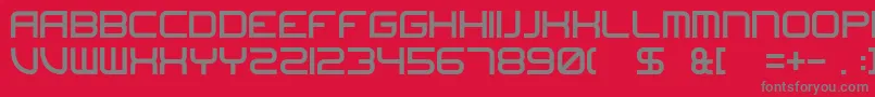 Undefeated-fontti – harmaat kirjasimet punaisella taustalla