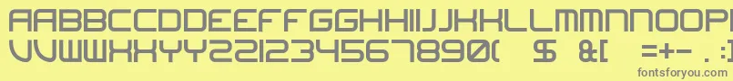 フォントUndefeated – 黄色の背景に灰色の文字