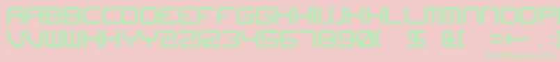Undefeated-fontti – vihreät fontit vaaleanpunaisella taustalla