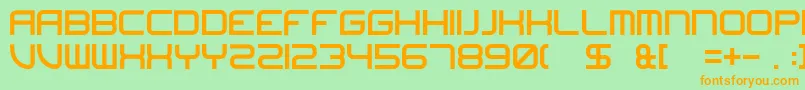 Undefeated Font – Orange Fonts on Green Background