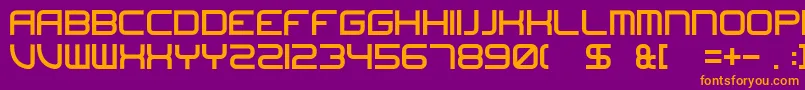 Undefeated Font – Orange Fonts on Purple Background