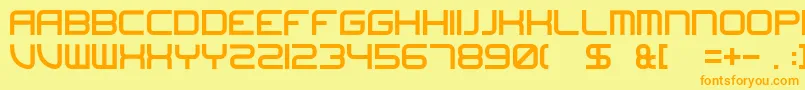 Undefeated Font – Orange Fonts on Yellow Background