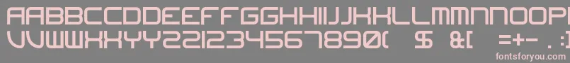 フォントUndefeated – 灰色の背景にピンクのフォント