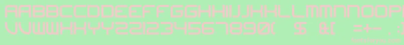 フォントUndefeated – 緑の背景にピンクのフォント