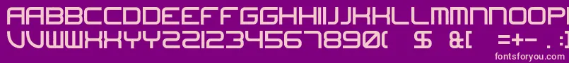 フォントUndefeated – 紫の背景にピンクのフォント