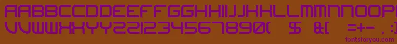 Шрифт Undefeated – фиолетовые шрифты на коричневом фоне