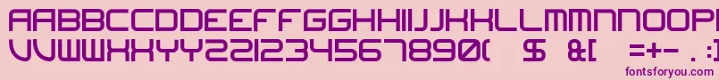 フォントUndefeated – ピンクの背景に紫のフォント