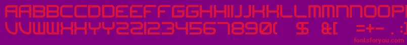 フォントUndefeated – 紫の背景に赤い文字