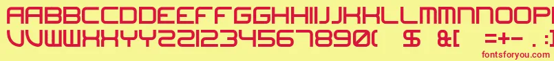 Undefeated-fontti – punaiset fontit keltaisella taustalla