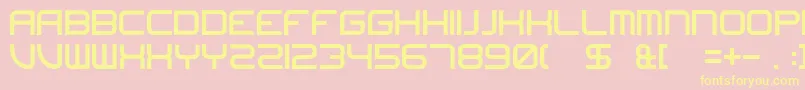 Шрифт Undefeated – жёлтые шрифты на розовом фоне