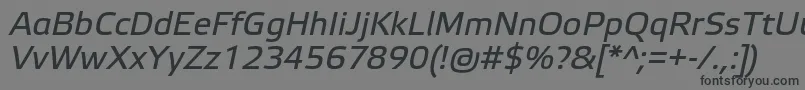 ElektraTextProItalic Font – Black Fonts on Gray Background