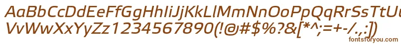 ElektraTextProItalic-fontti – ruskeat fontit valkoisella taustalla