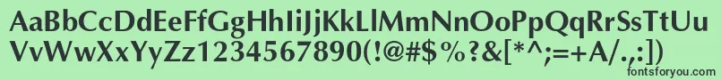 AgopuscBold Font – Black Fonts on Green Background