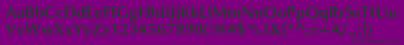 フォントAgopuscBold – 紫の背景に黒い文字